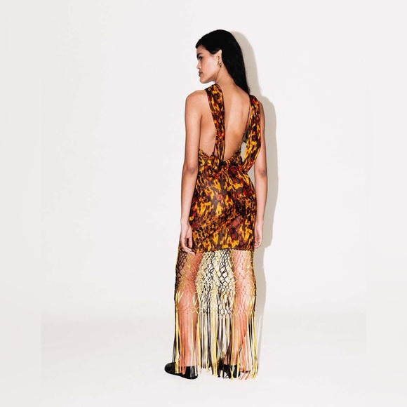 Jean Paul Gaultier S/S 2005 Tortoiseshell Print Halter Mini Dress – Runway Piece - Picture 3 of 17